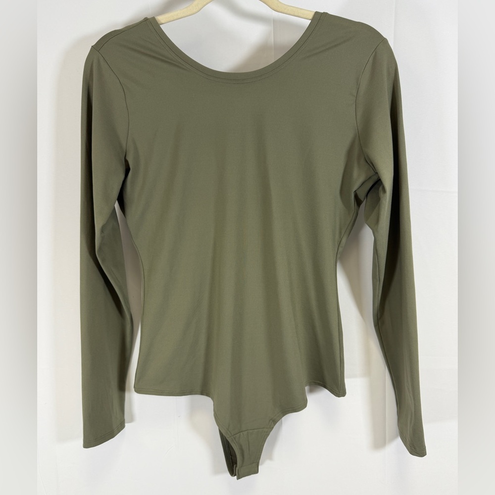 SPANX Olive Long Sleeve Bodysuit